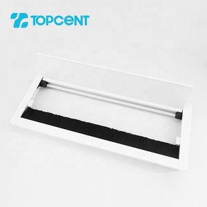 TOPCENT 铝合金软关闭长方形方形办公桌桌面办公桌电缆孔盖扣环 - Product Image 2