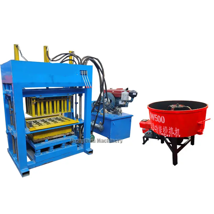 QTD4-40 Machine à briques hydraulique/Prix de la machine de moulage de blocs au Ghana/Prix de la machine de fabrication de blocs de béton