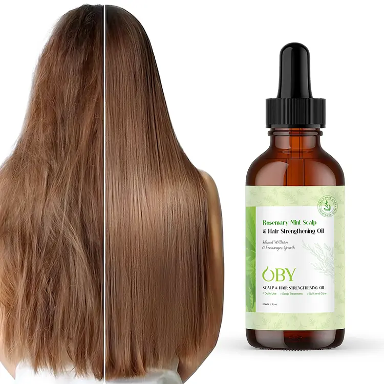 Produtos para o cabelo OBY óleo de alecrim com menta óleo de alecrim fortalece calma couro cabeludo seco alecrim rícino e óleo de coco
