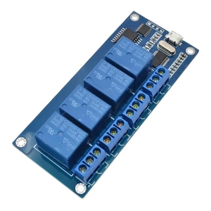 DC 5V 10A 4 Módulo de relé de 8 canales Placa Micro USB con indicador PC Computadora superior ICSE014A Control de software - Product Image 1