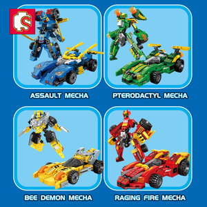 Sembo Block 103280-103283 Pädagogisches Diy Kids Bricks Kit 4 in 1 Stahl Mecha Fit Deformation Bausteine Roboters ets Spielzeug - Product Image 3