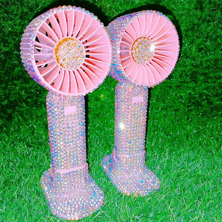 Mélange d'éventails de diamants holographiques blancs et roses