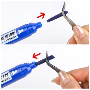 Gxin-Marcador de pizarra blanca de fácil operación de doble cabeza intercambiable con puntas de cincel de bala para escribir suavemente - Product Image 5