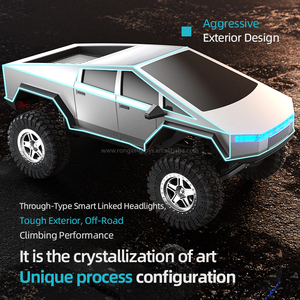 C8818 yeni 1:18 öykünme Tesla modeli araç yüksek şasi akıllı bağlantı işıkları çocuklar için Cybertruck RC Off Road araba modeli - Product Image 3