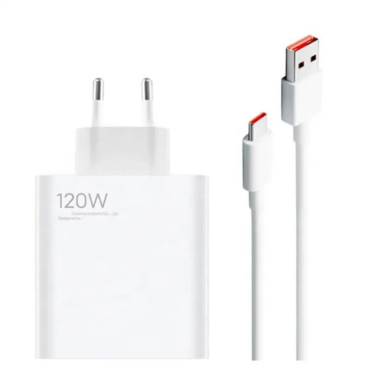 Orijinal 120W süper hızlı şarj ab CN fiş Gan hızlı şarj ile 6A tipi C kablo Xiaomi Redmi için 120W şarj