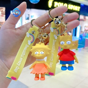 Phim hoạt hình Simpsons Keychain Anime hình vài túi phụ kiện sáng tạo xe Keychain - Product Image 2