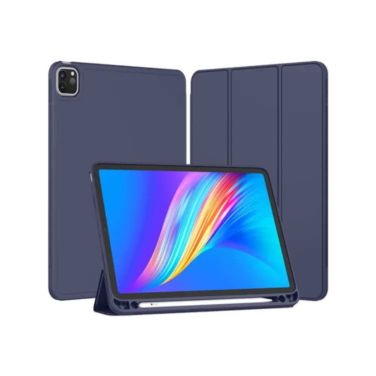 MRYES Casing Tablet Kulit PU TPU Bangun Otomatis Pintar Lipat Magnetis Baru untuk iPad Pro Generasi Ke-10 9 11 12.9
