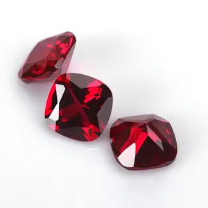 Rubino corindone cuscino forma 5x5 6x6 7x7 8x8 corindone rosso diamante sciolto corindone sintetico rubino prezzo pietra grezza