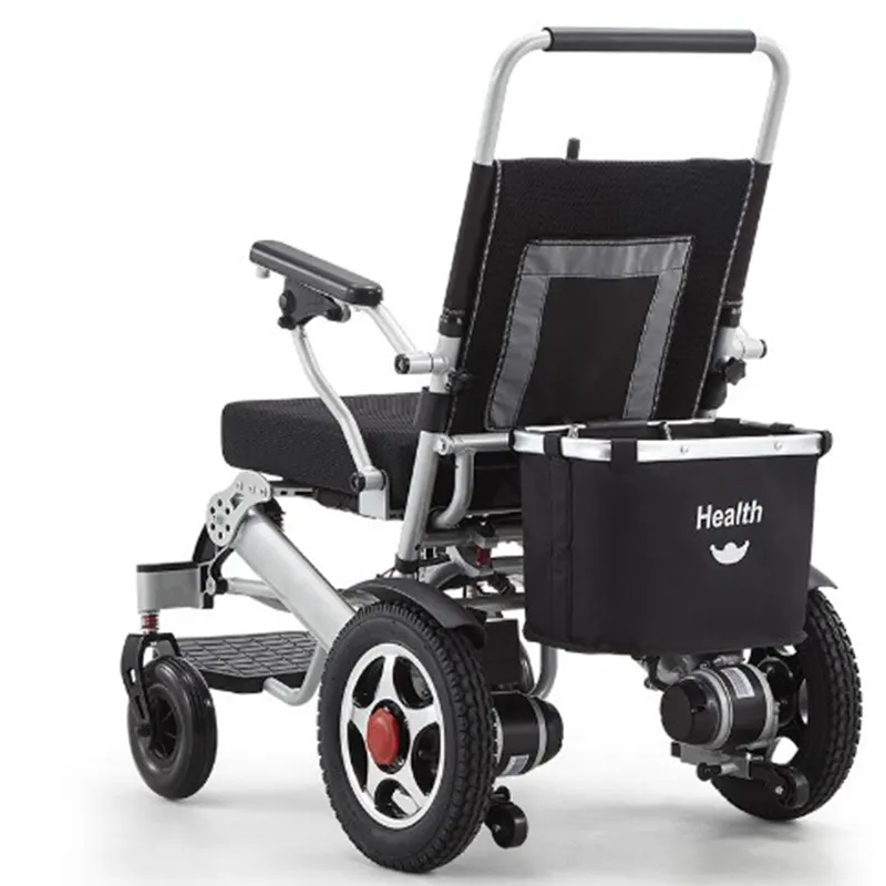 Sedia a rotelle elettrica pieghevole automatica con telecomando per sedia a rotelle elettrica leggera per disabili