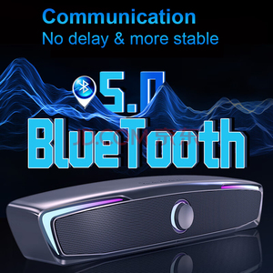 2.0 CH <strong>Bluetooth</strong> Mini Soundbar Small Size Gaming <strong>Speaker</strong> for <strong>Computer</strong> &amp; Laptop Compatible Apple Music - Product Image 3