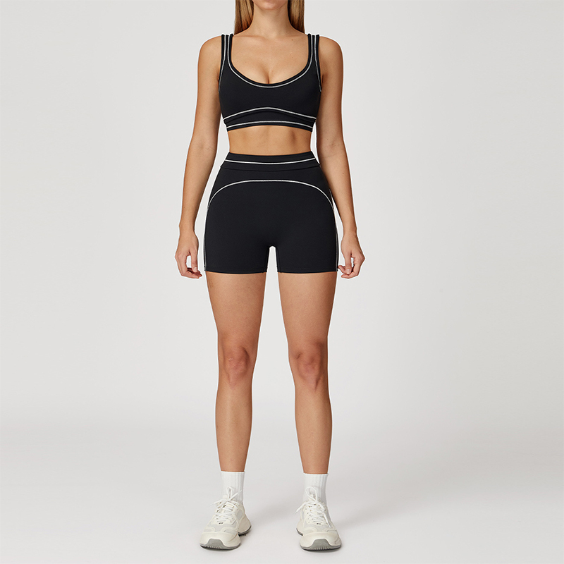 Black shorts sets
