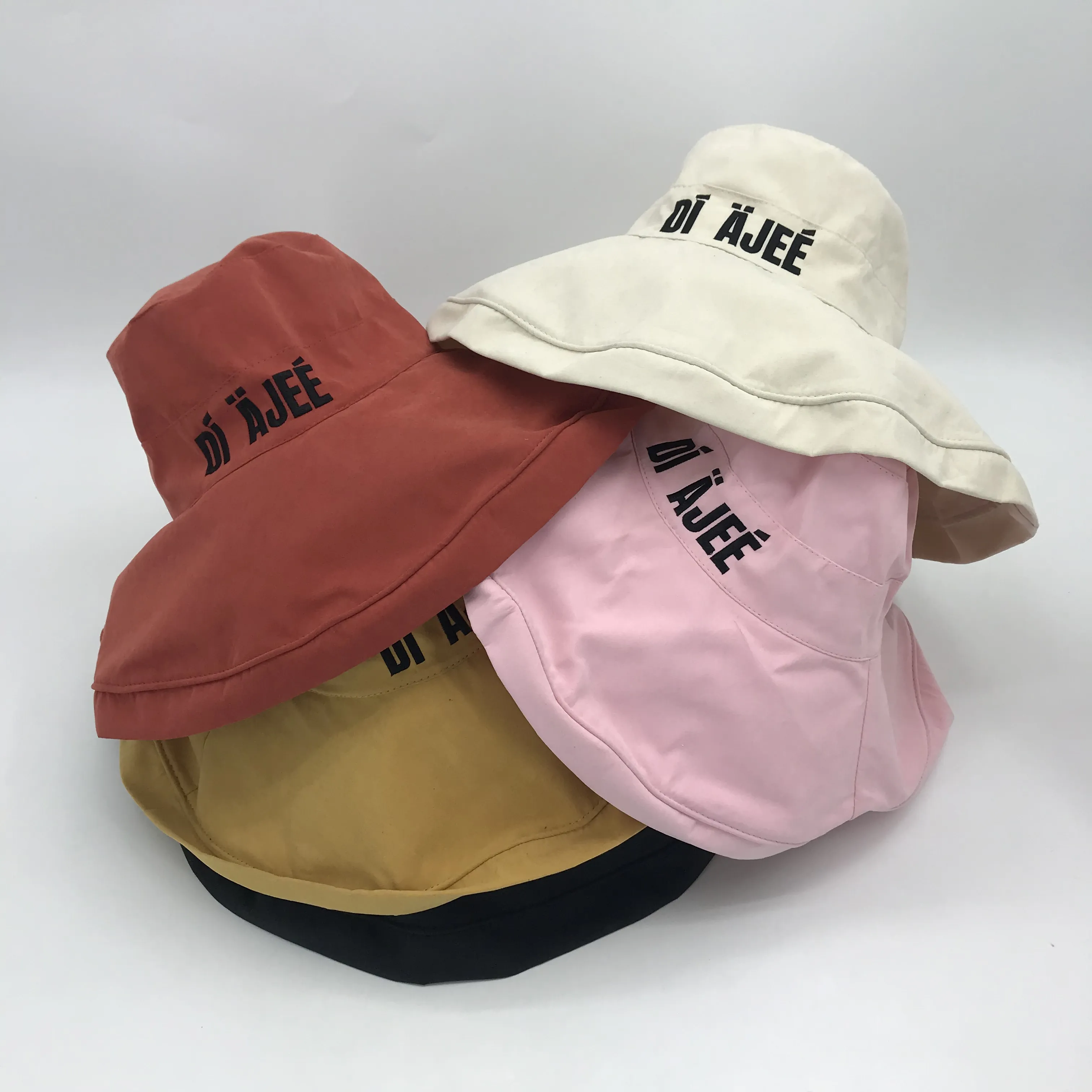 Nylon Fabric Waterproof Bucket hat Summer fisherman hat Fashion Blank Bucket Hats quick dry