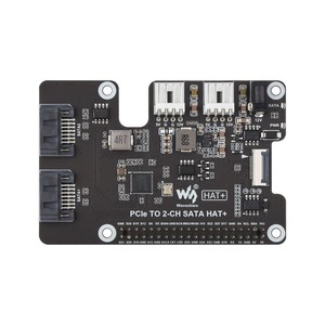 Адаптер PCIe to 2-Ch SATA для Raspberry Pi 5, поддерживает протокол жесткого диска SATA, двухсторонние светодиодные индикаторы и EEPROM - Product Image 2