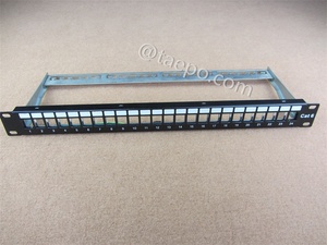 24端口Cat5e Cat6 Cat6a Cat7 Cat6 RJ45模块化19英寸机架安装FTP空白配线架屏蔽STP空配线架 - Product Image 2