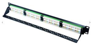 Panel de conexión Cat6 Cat5e completamente cargado de 19 pulgadas con 24 puertos UTP RJ45 IDC 110 para redes - Product Image 3