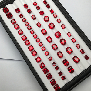 Laboratorio fatto piccione rosso sangue rubino rotondo pera ovale 8 forme corindone gemma laboratorio pietra rubino coltivata per la creazione di gioielli - Product Image 1