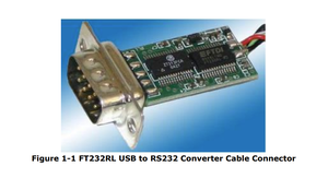 FTDI芯片UC232R-10 USB至RS232适配器电缆，带嵌入式电子DB9M连接器0.1米白色 - Product Image 5