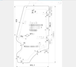Door Glass for JCB 3CX 4CX Backhoe Loader Windshield Glass Excavator Part Number 827/80143 827/80144 - Product Image 1