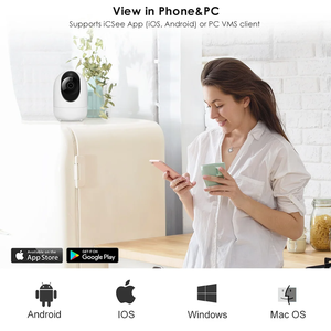 厂家直销3MP WiFi室内安防闭路电视IP摄像机带双向音频全彩夜视监控系统 - Product Image 4