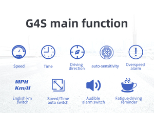 Factory Direct LED Head up Display G4S KMH <strong>MPH</strong> Over-speed Alarm Auto Speedometer GPS HUD - Product Image 5