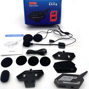 Motorcycle <strong>Radio</strong> Communicator, Stereo Sound Voice Assistant Supported Waterproof BT Headset 2 Way <strong>Intercom</strong> <strong>System</strong> for Helmet - Product Image 3