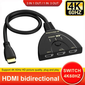 BiDirection HDMI Switch 3X1 o HDMI 2,0 Splitter 1X3 3 puertos HDMI bidireccional conmutador divisor selector con HDCP Passthrough - Product Image 3