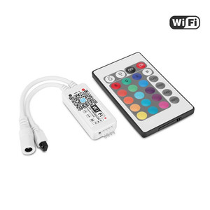 Beste Qualität Wifi Mini RGB RGBW Controller DC5V-28V steuerung für Light Led Strip 24 Schlüssel fernbedienung - Product Image 5
