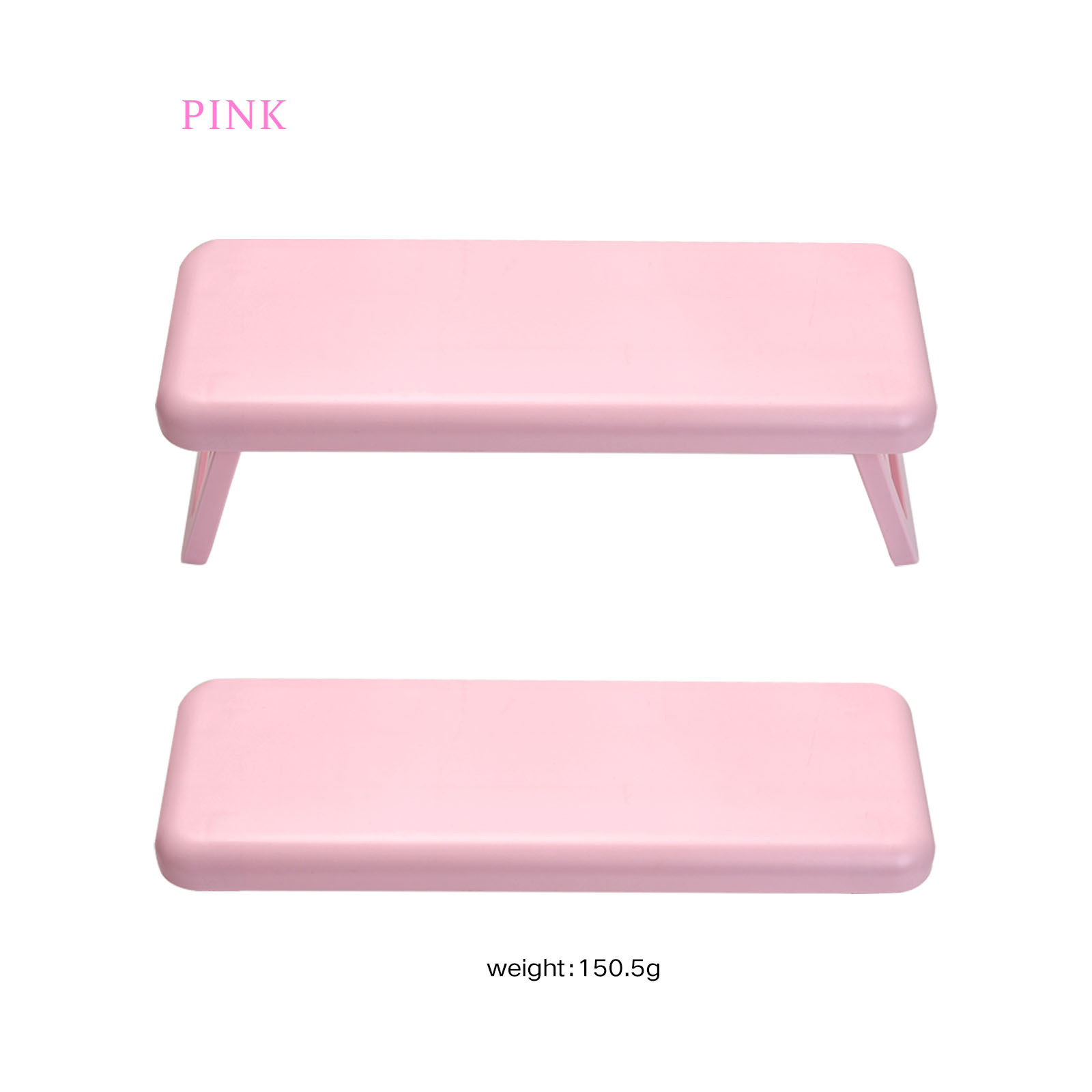 Coussin repose-main rectangulaire en plastique - rose