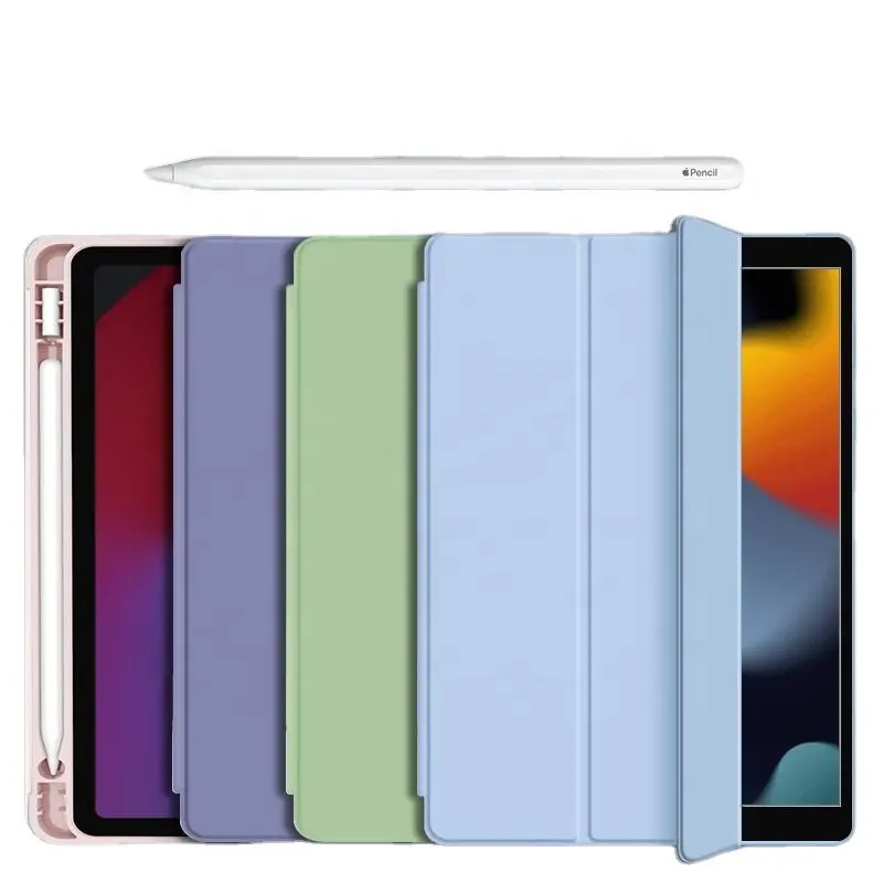 Vendita calda caso iPad dissipazione del calore di aspirazione magnetica anti caduta custodia protettiva con penna slot in silicone per Apple iPad