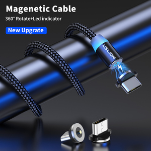 USLION 3 <strong>in</strong> <strong>1</strong> USB Magnetic Charging Cable Type-C Micro-USB 360 Degree Rotate <strong>2</strong> Meter <strong>2</strong>.4A Fast Charging Cable - Product Image 2