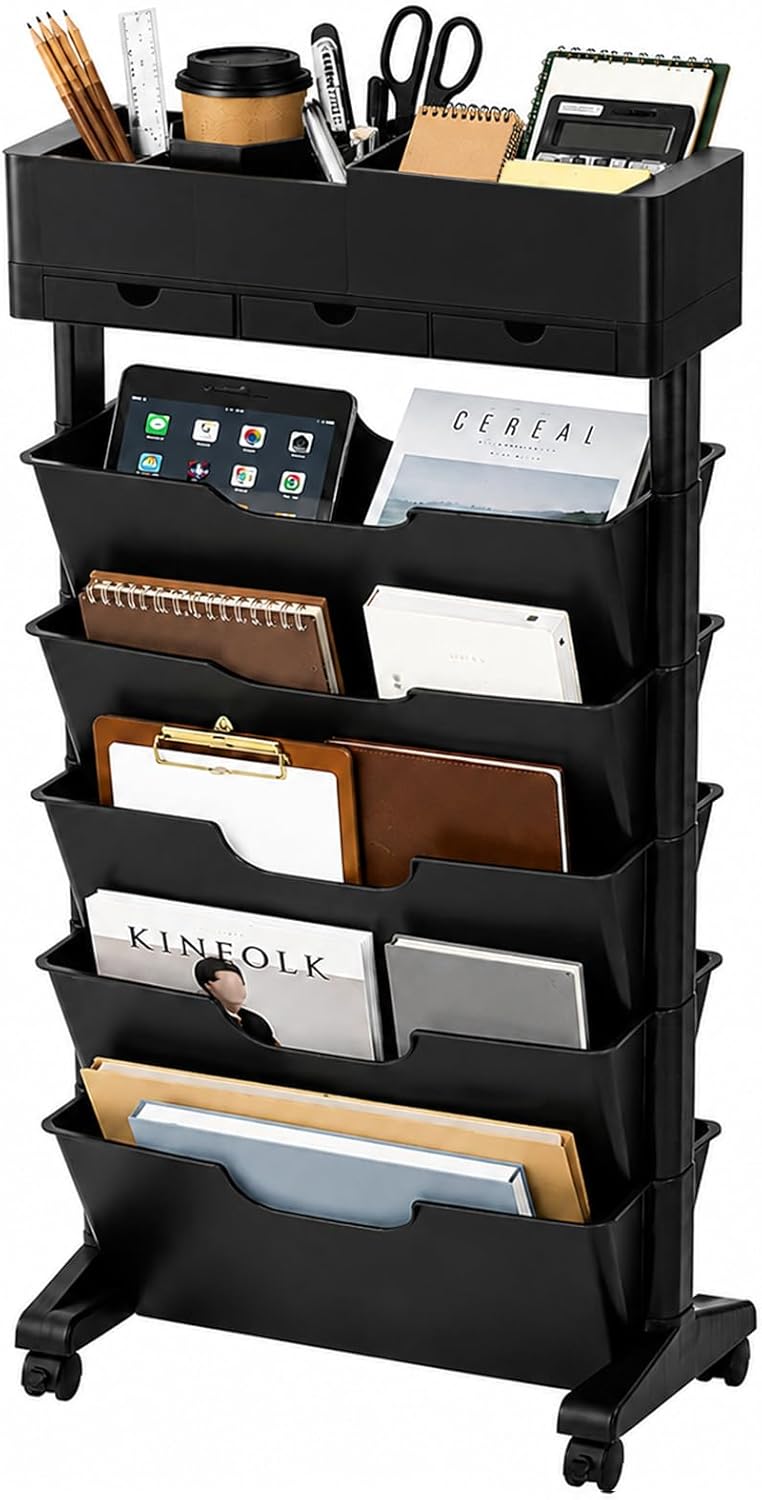 Black - 3 drawers with wheels