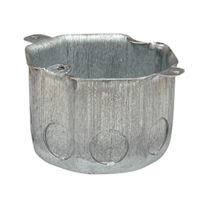 6.5 ס "מ עמוק 1.6 מ" מ עבה 1/2 אינץ 'נוקאאוט מתומן קופסת חשמל מגולוונת - Product Image 1