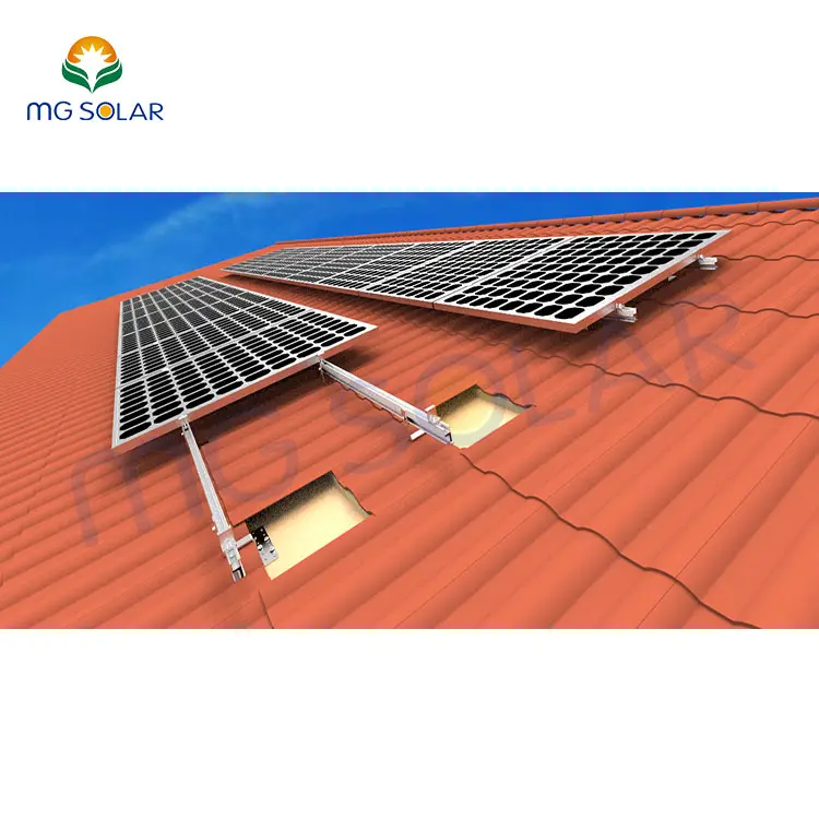 タイル屋根取り付け太陽エネルギーパネルマウントラックシステム