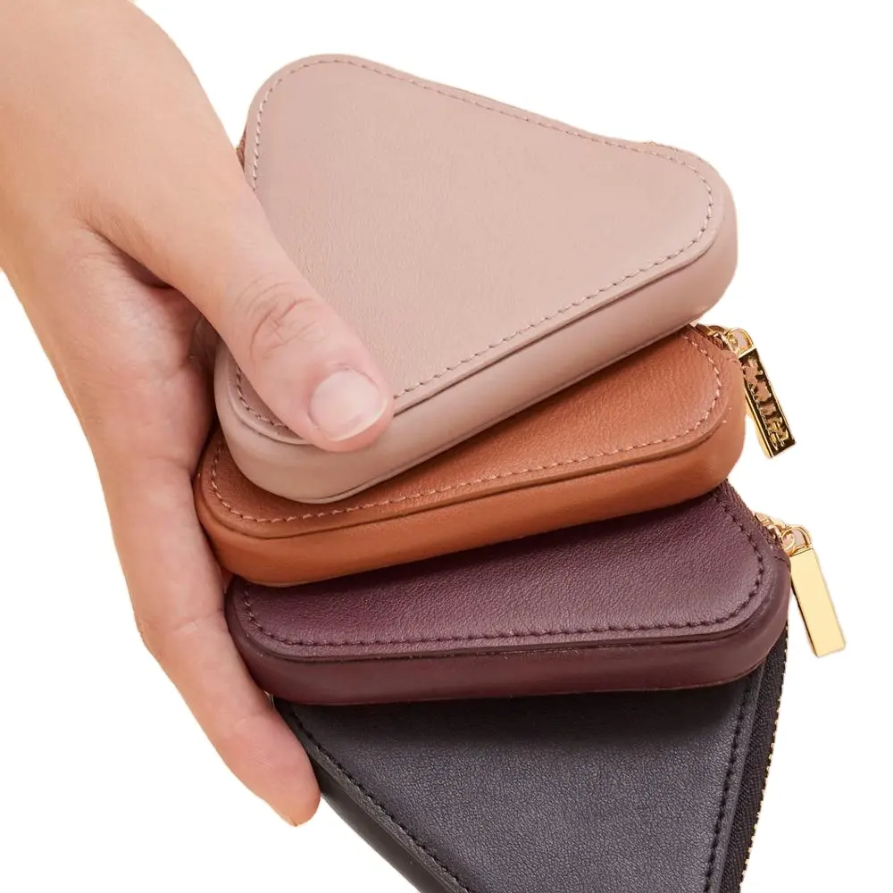 กระเป๋าสตางค์ผู้หญิงแบบมีช่องใส่เหรียญ,กระเป๋าสามเหลี่ยมใส่บัตรเก็บหูฟังเด็กแบบกำหนดเอง