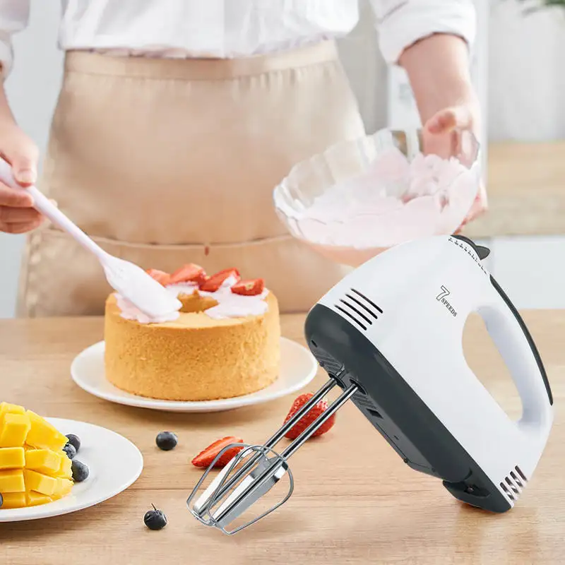 Vente en gros en usine Batteur à oeufs électrique Mélangeur à pâte à gâteau Batteur à oeufs à main Mélangeur Cuisson Crème à fouetter Mélangeur à main