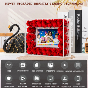Huihong Factory nueva función WIFI/APP puede emitir pantalla reproductor de acrílico de seguridad de alta calidad Rose Video marcos de fotos digitales - Product Image 4