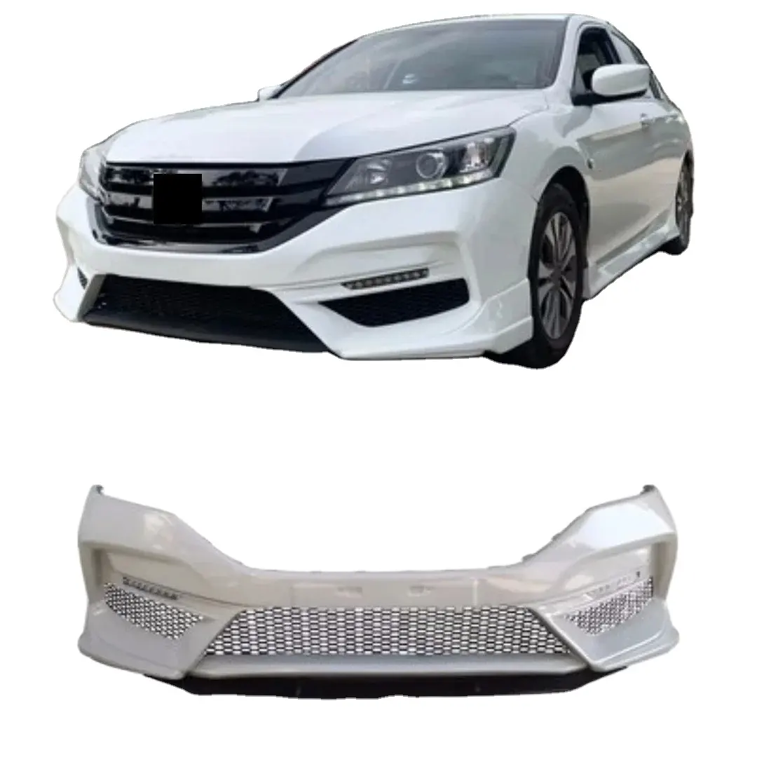 Kit de carroceria para Honda Accord 9th 9.5th 2014-18 Amortecedor traseiro dianteiro modificado, saia lateral, pá dianteira, acessórios para luz diurna