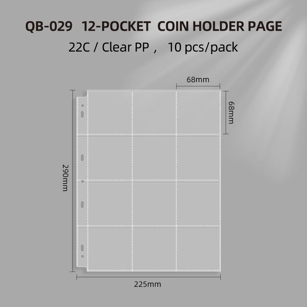 PET - 12 bolsillos - 10 páginas/paquete