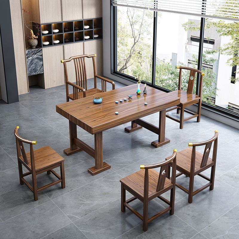 Single table - 1 long comb chair 4 crescent moon