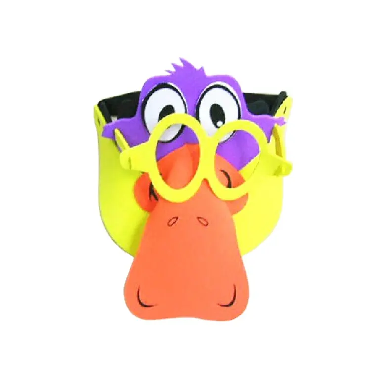 Vendita calda bambini giocattoli all'aperto EVA Foam Duck Head Eyeglass Shape EVA Party Hats