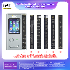Programador inteligente i2C i6S para <span class=keywords><strong>iPhone</strong></span> 6-15 ProMax Face ID pantalla de batería Color Original Función de tono verdadero Reparación de matriz de puntos