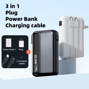 3in1 AC plug 20000mah fonte de alimentação de grande capacidade LED <span class=keywords><strong>display</strong></span> <span class=keywords><strong>digital</strong></span> PD 22.5W banco de carregamento do telefone móvel