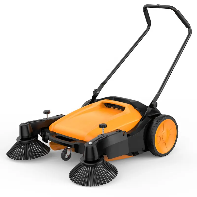 Wireless Power Push Floor Mechanical Clean Manual Road Sweeper for street Garden Manual Auto Cordless Electronic floor scrubber