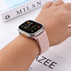 Completely New Buckle Sports Elastic Knitted Nylon Watchband for <strong>Apple</strong> Watch Band Series Ultra 2 10 9 8765 46mm 38mm