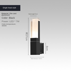 Modern akrilik Metal LED dış mekan ışıkları yukarı aşağı su geçirmez duvar lambası dış duvar ışık