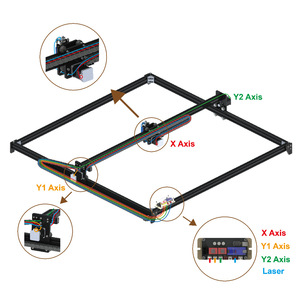 Mini máquina de grabado láser CNC de escritorio de 1M * 1M para marcado de Metal, tablero de madera, corte de plástico, para letras DIY - Product Image 4