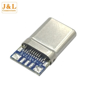 Conector USB tipo C, Conector de cables electrónicos macho y hembra - Product Image 1