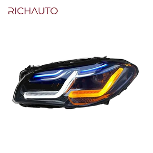 BMW 5 serisi E60 için 03-10 için yüksek kaliteli far çift L LED gün ışığı direksiyon Lens farlar montaj modifikasyonu - Product Image 2
