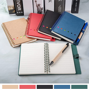 Custom Logo Spiral <strong>Notebook</strong> Kraft Paper Cover Notepad <strong>with</strong> Pen and Sticky <strong>Notes</strong> and Colored <strong>Index</strong> Page Markers Tabs - Product Image 4