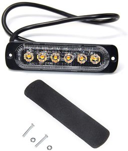 ไฟกระพริบเตือนไฟ LED 6W 12V ไฟสีเหลืองติดพื้นผิวกระพริบไฟฉุกเฉินกระพริบเตือนคุณภาพดี - Product Image 3